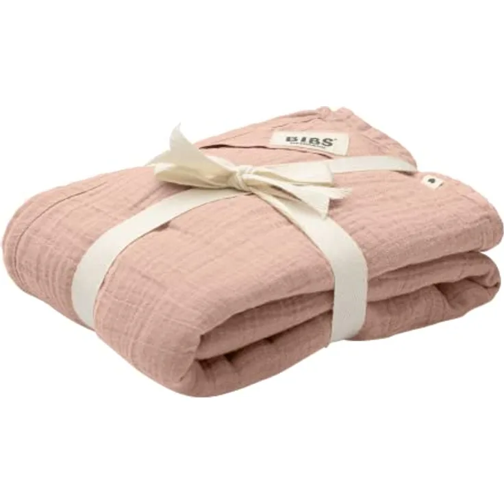 Bibs Muslin Swaddle Pucktücher, Wickeltuch, Decke für Neugeborene, Tragetuch, 100% Bio-Baumwolle, 120x120 cm, Blush