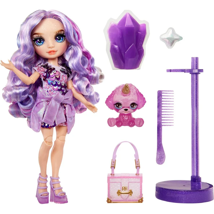 Rainbow High Anziehpuppe Classic Rainbow Fashion Doll - Violet (purple), Modepuppe mit tollen Accessoires und langen Haaren zum stylen – Bild 1