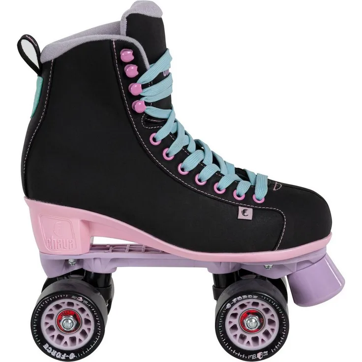 Chaya Rollschuhe Melrose Black Pink, veganer Schuh mit glasfaserverstärkter Aja-Plate