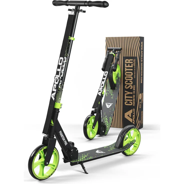 Apollo Cityroller City Scooter Phantom Pro, klapp- und höhenverstellbar - Grün