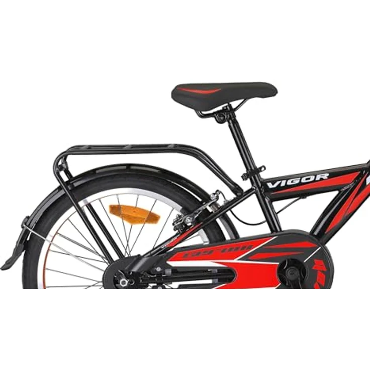 Rezzak 20 Zoll Kinderfahrrad Jungenfahrrad Schwarz Rot, mit Rücktrittbremse und Reflektoren – Bild 5