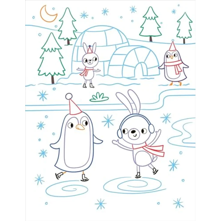 ars Edition Zauberbilder Adventskalender, Malbuch mit 24 magischen Ausmaltürchen auf Spezialpapier – Bild 6