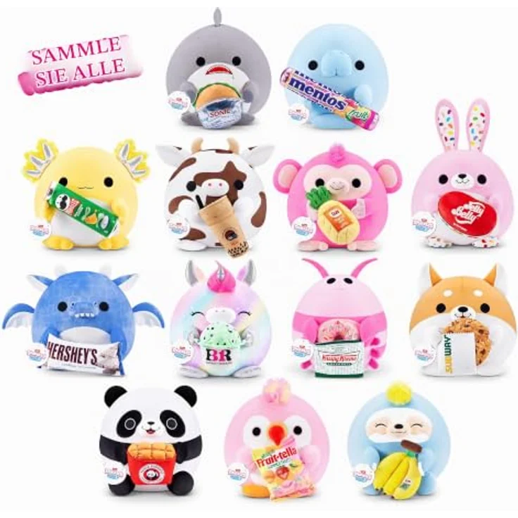 ZURU Snackles Serie 2 20 cm Snackle (Megan), kuschelig-weiches Plüschspielzeug mit lizenziertem Snackmarken-Accessoire – Bild 5