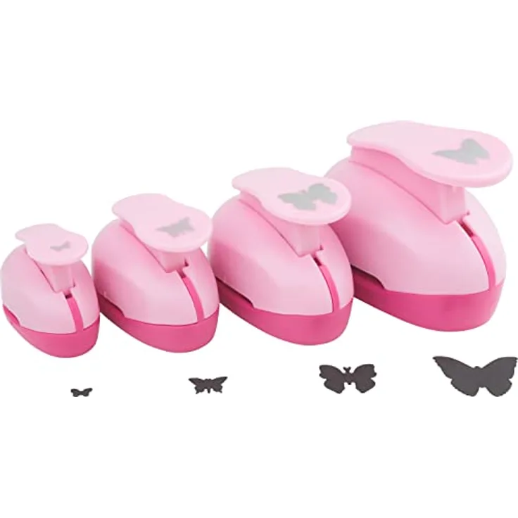 VBS Motivlocher Set "Schmetterling" 1 x 10mm, 1 x 16mm, 1 x 25mm, 1 x 38mm