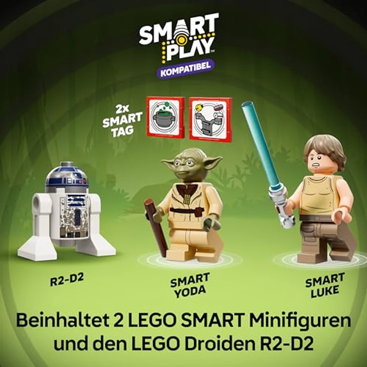 LEGO Star Wars 75422 SMART Play: Yoda's Hut und Jedi Training, interaktives Spielset mit 2 SMART Tags und 2 Minifiguren, geeignet für Kinder ab 8 Jahren und Sammler – Bild 4