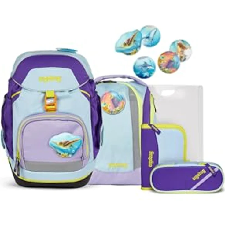 ergobag Schulranzen pack Set (6-tlg.), ergonomischer Schulrucksack mit individuellem Design und Your-Size-System – Bild 1