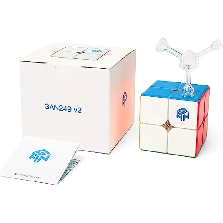 GAN 249 v2, 2x2 Speedcube Gans Mini Würfel Puzzle Spielzeug 2x2x2 Zauberwürfel 49mm (Stickerlos) – Bild 6