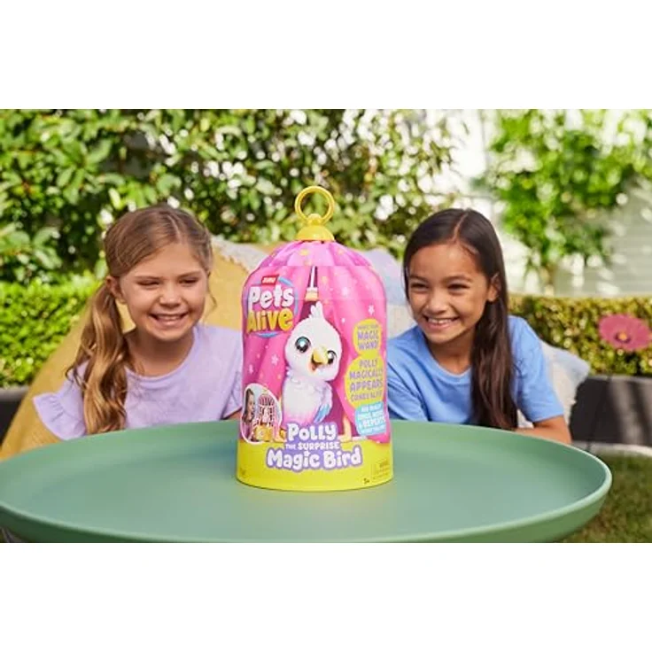 ZURU Pets Alive - Polly the Magic Bird, interaktives Kuscheltier mit Gesang und sprechender Funktion, inkl. Baby-Vogel-Ei – Bild 4