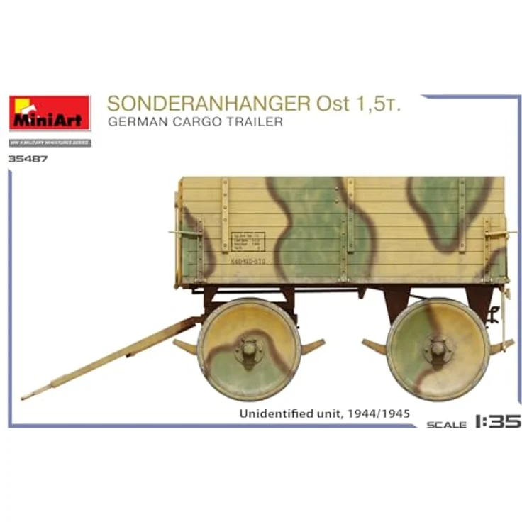 MiniArt 1:35 Dt. Sonderanhänger Ost 1,5t, detailliertes Modellfahrzeug für Sammler – Bild 8