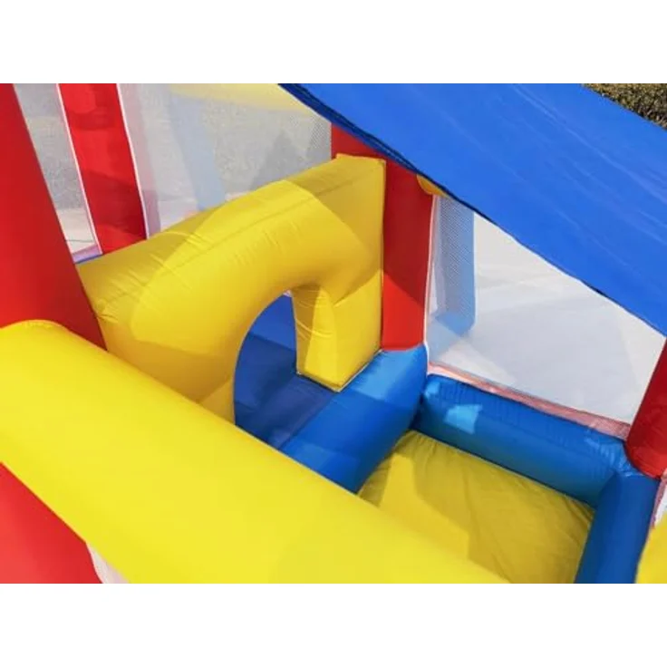 Ballsea Hüpfburg mit Gebläse für Kinder von 3 bis 8 Jahren, Indoor, 312×272×200 cm, mit Trampolin, Bällebad, Basketballkorb und Rutsche, 840D Oxford-Gewebe – Bild 4