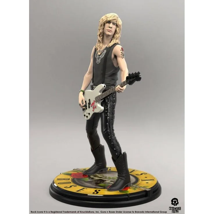 Knucklebonz Guns n' Roses Rock Iconz Statue Duff McKagan, 20 cm, handbemalt, auf 3000 Stück limitiert mit Echtheitszertifikat