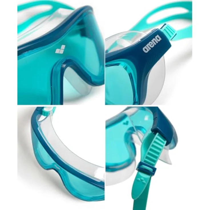 Arena Schwimmbrille THE ONE MASK UK, Universalschwimmmaske mit Panorama-Sichtfeld, verstellbarem Kopfband und UV-Schutz – Bild 2