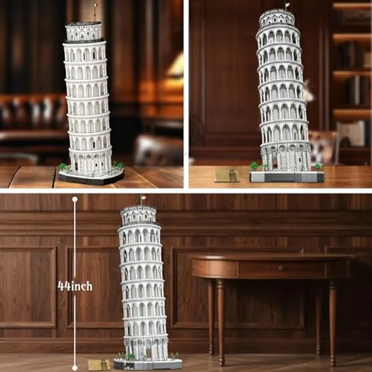 Reobrix Schiefer Turm von Pisa 66025, Architektur-Modellbausatz mit 7652 Teilen, 44,29 Zoll hoch, für Erwachsene ab 14 Jahren – Bild 3