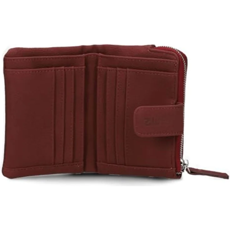 Zwei Mademoiselle MW5, Geldbörse 6cc 13 cm mit rubinrotem Design und Reißverschlussmünzfach – Bild 5