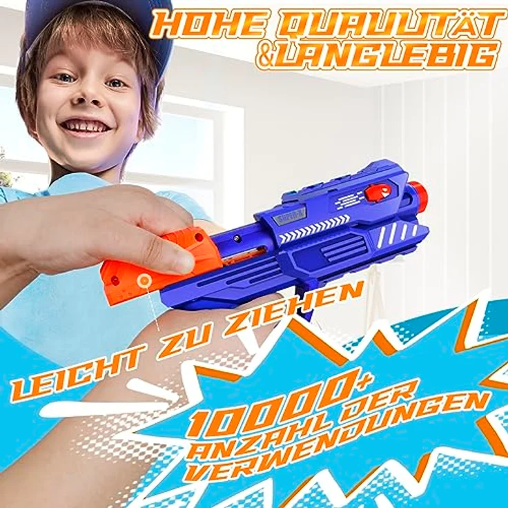 Zookao Hover Spielzeug Pistole für Nerf Gun, 2 Spielmodi, mit 24 Schaumstoffadsorptionsbällen, für Kinder ab 6 Jahren, ideales Geschenk für Weihnachten und Geburtstage – Bild 5