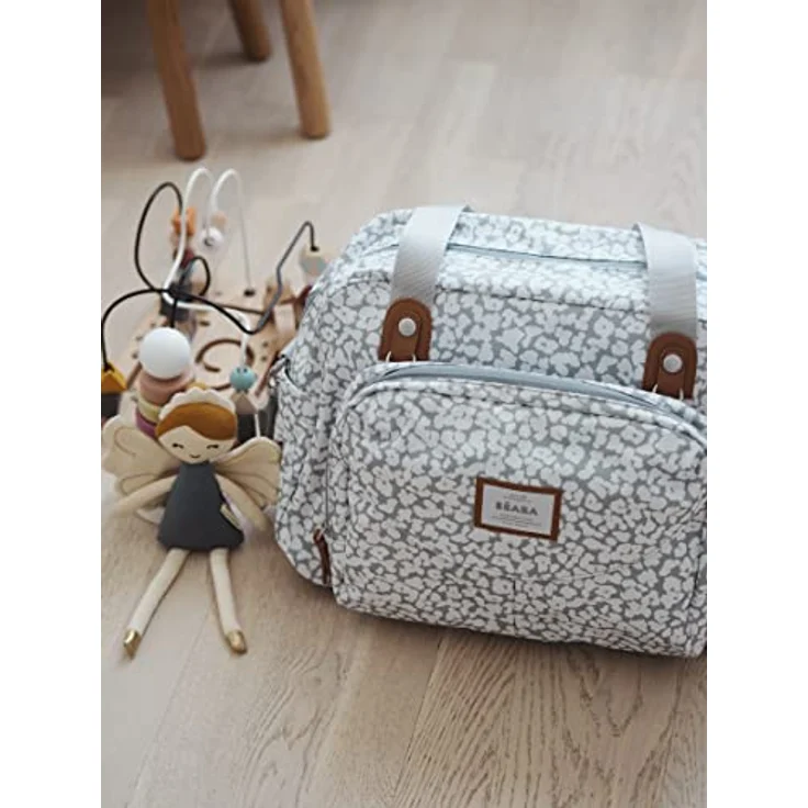 BÉABA - Wickeltasche Genève II - Modulierbar, großes Fassungsvermögen - Vordertasche abnehmbar, Wickelunterlage - Isolierfach für Babynahrung, Befestigungssystem für Kinderwagen - Kirsche - Preisvergleich – Bild 2