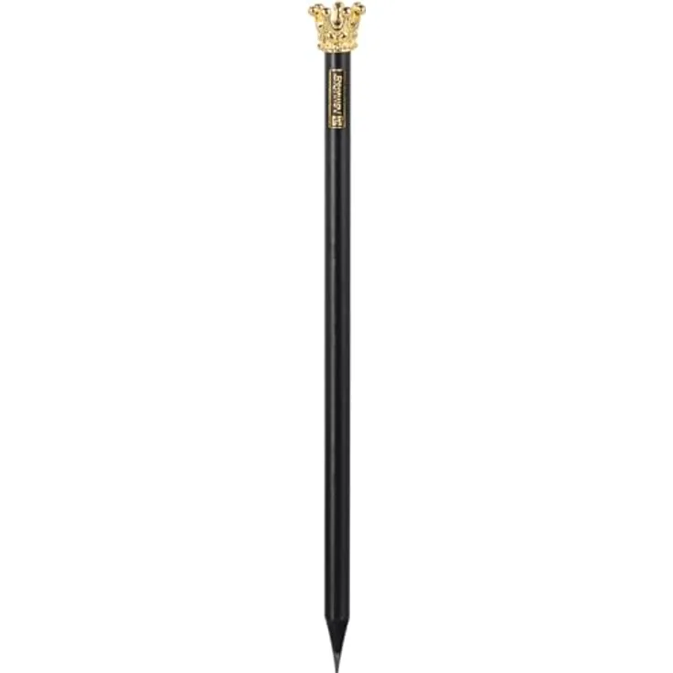 BRUNNEN Bleistift „Krone“ HB, 180 mm, schwarz-goldfarben, rund angespitzt