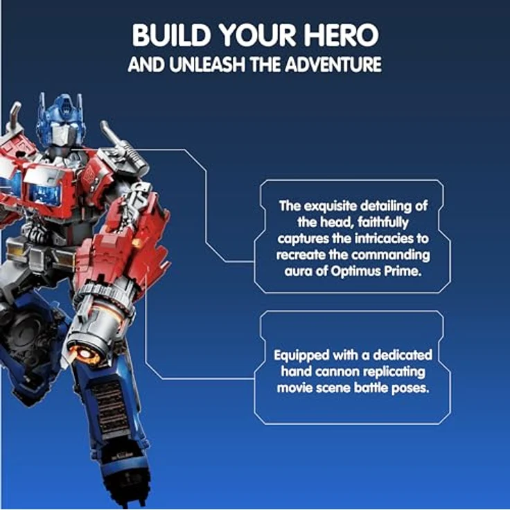 Blokees Transformers Blokees Plastic Model Classic Class 01 Optimus Prime, 25 cm bewegliche Sammelfigur mit CR927-Batterie – Bild 5