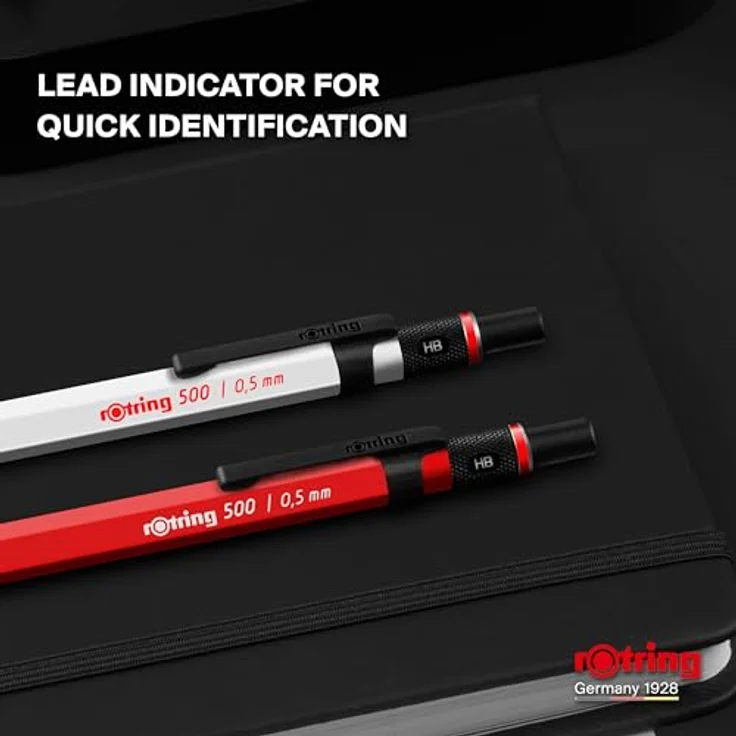 Rotring Bleistift 500, 0.70 mm HB, hexagonaler Kunststoffschaft mit Metallgriffzone – Bild 6