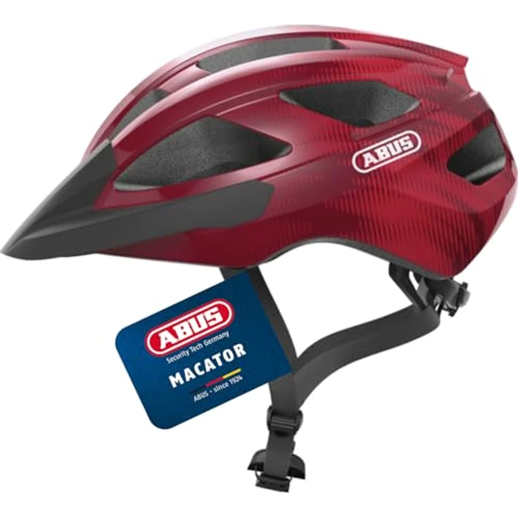 ABUS Rennradhelm Macator - sportiver Fahrradhelm für Einsteiger - auch für Zopfträger/-innen - für Damen und Herren - Bordeauxrot, Größe S – Bild 2