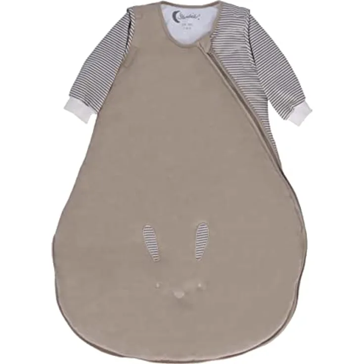 Sterntaler Baby Unisex Schlafsack Baby Schlafsack Langarm 110cm Hase Happy - Schlupfsack Baby, Pucksack Baby, Strampelsack - braun, 110cm