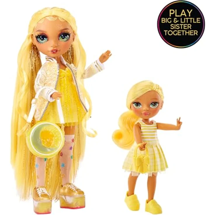 Rainbow High Anziehpuppe Rainbow High Littles Dolls - Daisy (Yellow), ca. 15 cm groß, mit langes, kämmbarem Haar und süßem Miniatur-Haustier - Preisvergleich – Bild 4