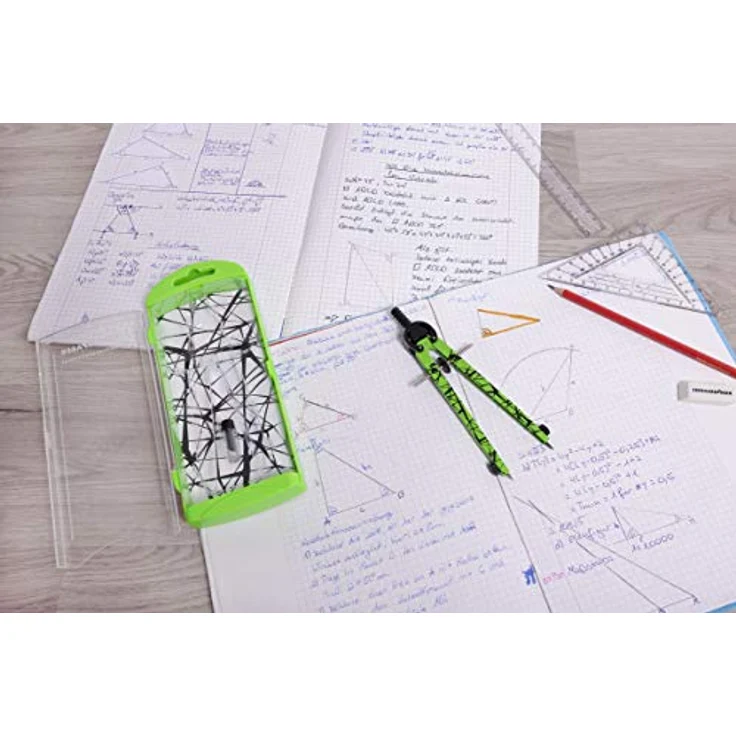 Eberhard Faber 571703 - Schnellverstellzirkel im Etui, neon grün – Bild 3