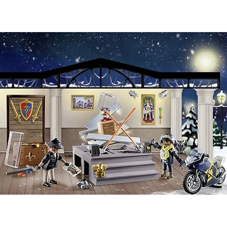 PLAYMOBIL Adventskalender Polizei 71347 Museumsdiebstahl, Adventskalender für Polizeifans, Adventszeit voller Überraschungen, Spielzeug für Kinder ab 4 Jahren – Bild 3