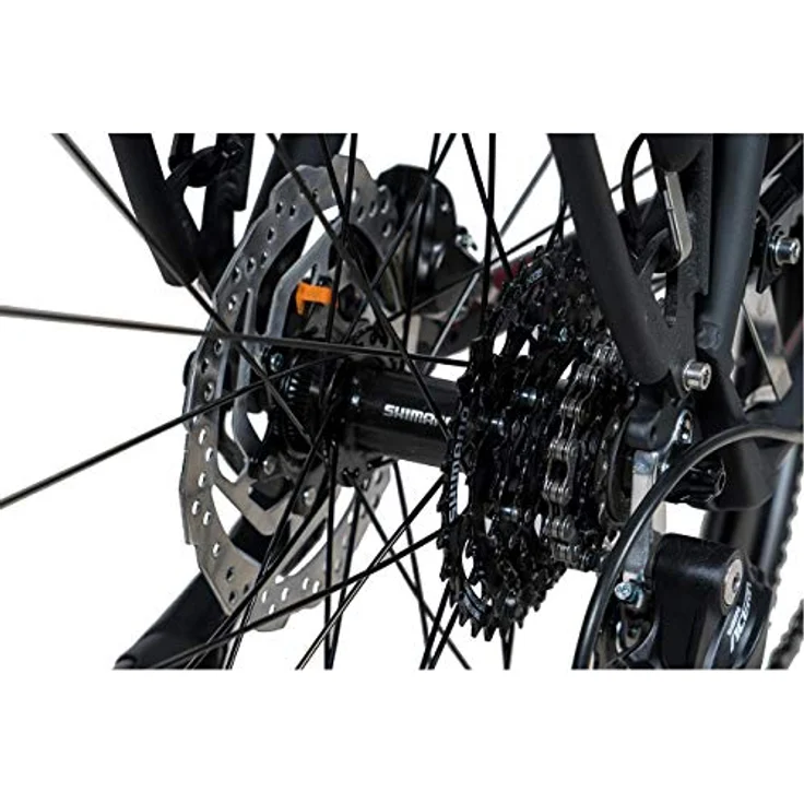 Airtracks Herren Trekking Fahrrad 28 Zoll Trekkingbike TR.2830 Trekkingrad Bike City 24 Gang Shimano ALIVIO RD-M3100 SGS Kettenschaltung Nabendynamo Schwarz Matt - Herren 56cm Körpergröße 175-185cm – Bild 5