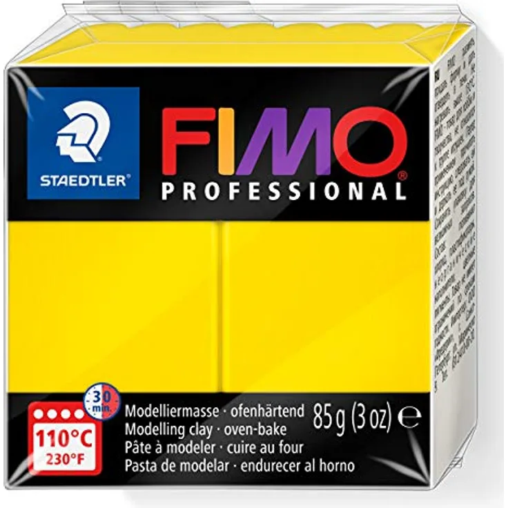 STAEDTLER 8004-100 - Fimo Professional Normalblock, 85 g, gelb