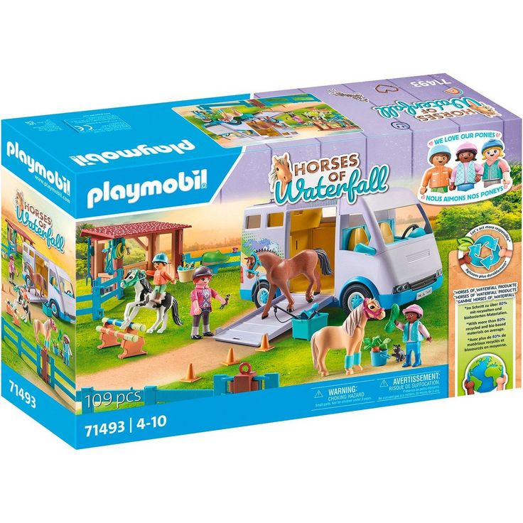 Playmobil® Konstruktions-Spielset Mobile Reitschule (71493), Horses of Waterfall, (109 St), Made in Europe - Preisvergleich