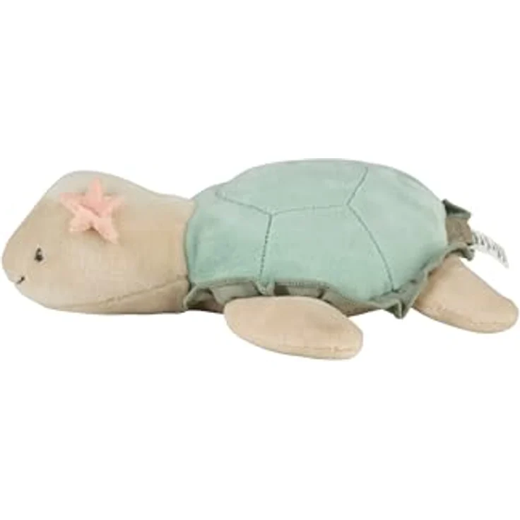 Sterntaler Kuscheltier S Schildkröte, weich wattiertes Kuscheltier in pudergrün mit süßen Details und unifarbener Stoffkombination. – Bild 4