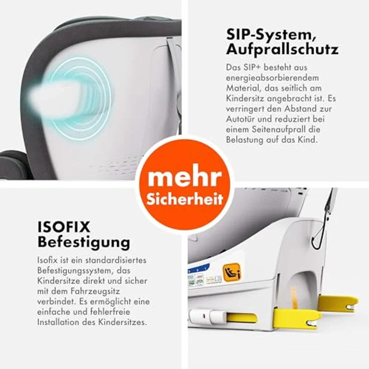 Daliya® Autokindersitz ROTAZIONE Kindersitz, Autositz, Babyschale Grün, 360°-Rotation, höhenverstellbare Kopfstütze, ab Geburt bis 12 Jahre, 8-stufige Sitzneigungsverstellung – Bild 6