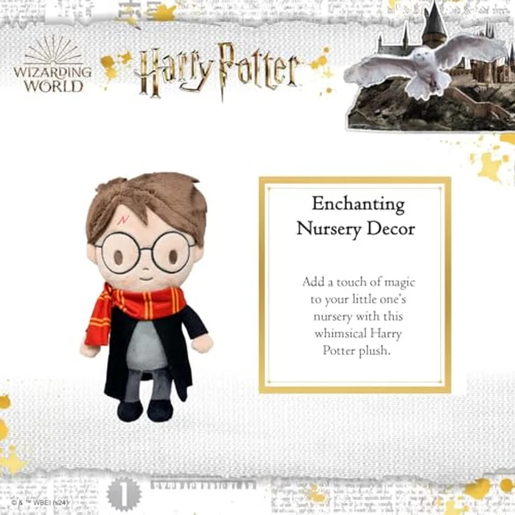 Rainbow Designs Harry Potter Plüsch - Meine ersten Sterne von Hogwarts - weicher Harry Potter Teddy mit Gryffindor Schal, geeignet ab Geburt, idealer Nickerchenbegleiter – Bild 4