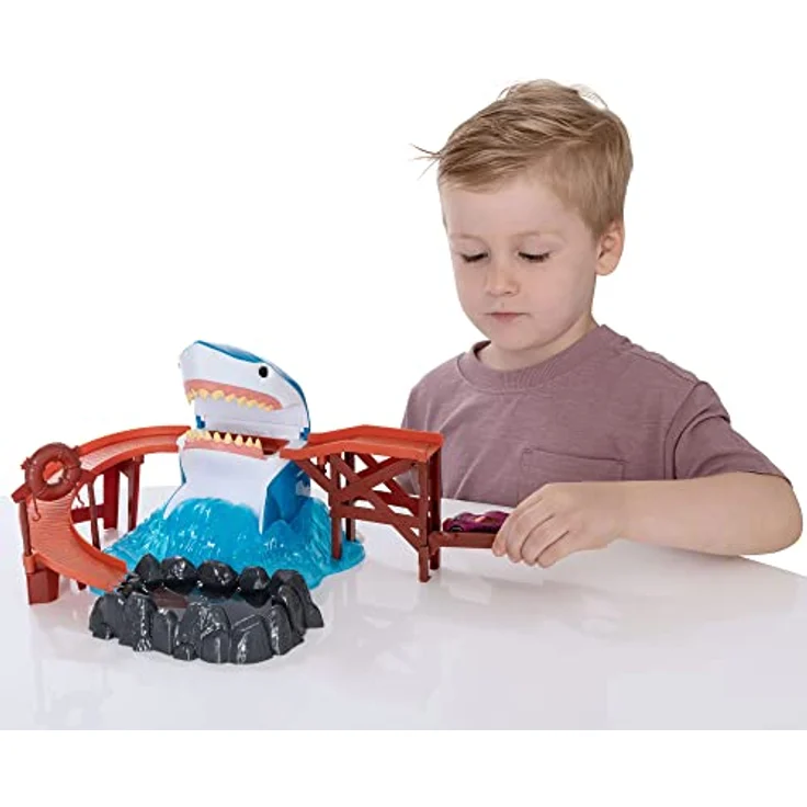 Teamsterz Farbwechselndes Haifischbeiß-Spielset, mit 3D Druckguss-Auto, Schienen-Set und Farbwechsel-Funktion, geeignet für Kinder ab 3 Jahren – Bild 2
