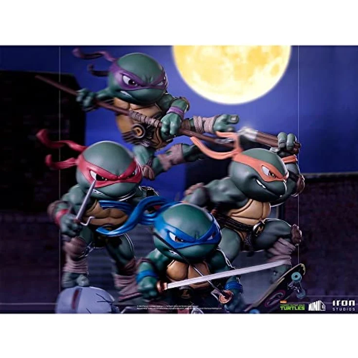 Iron Studios Teenage Mutant Ninja Turtles Mini Co. Raffaello, detailreiche Sammelfigur aus hochwertigem PVC, 16 cm hoch – Bild 9