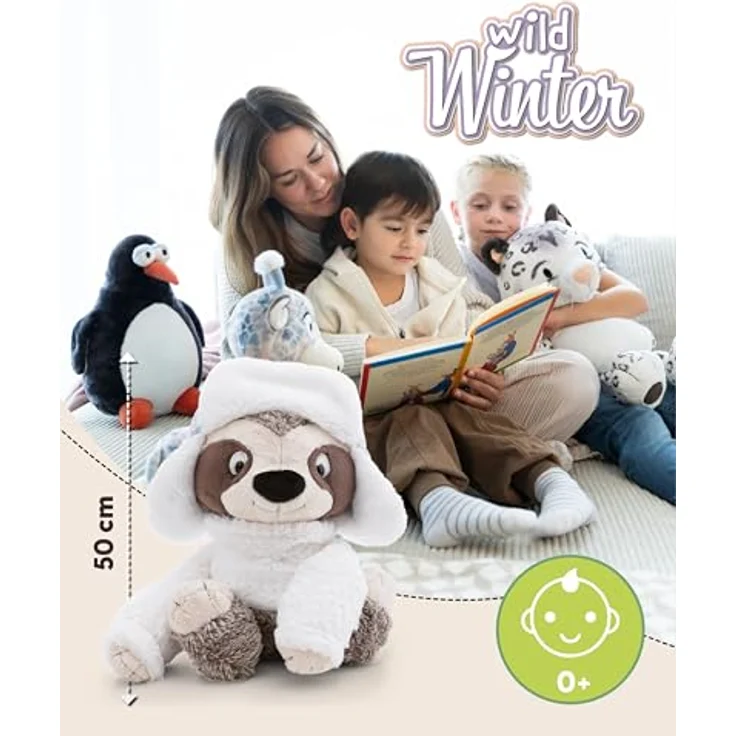 NICI Kuscheltier Faultier Izzy Icetumbler, 50cm, beige, weiches Plüschtier mit Mütze und Strickpullover – perfektes Geschenk für Kinder & Erwachsene – 62430 – Bild 2