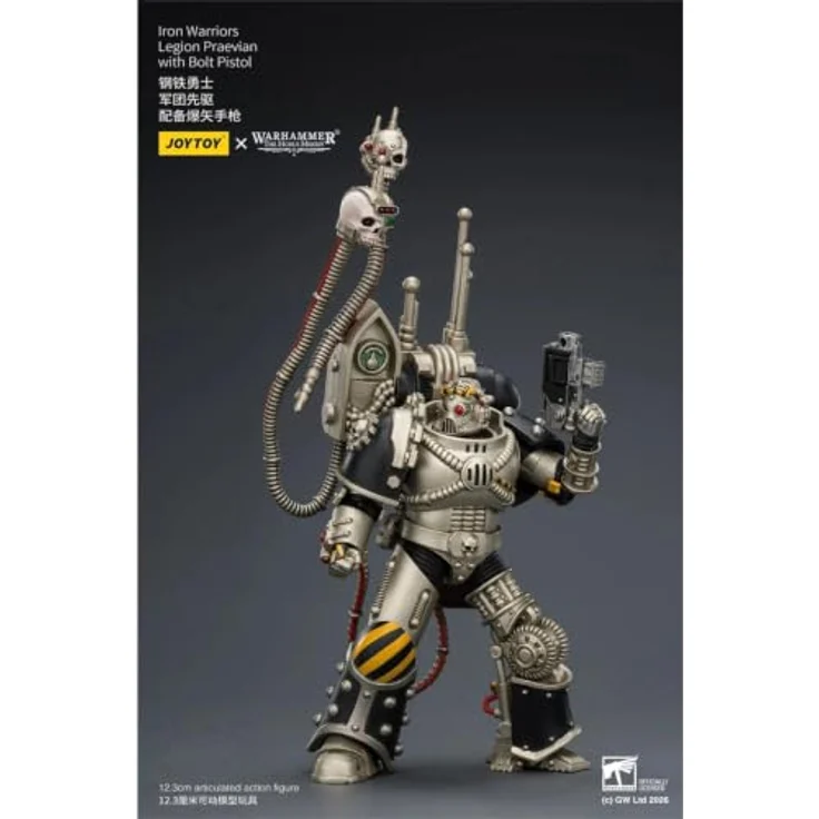 Joy Toy Warhammer The Horus Heresy Iron Warriors Legion Praevian, 12 cm Actionfigur mit Boltpistole, detailreich und voll beweglich – Bild 3