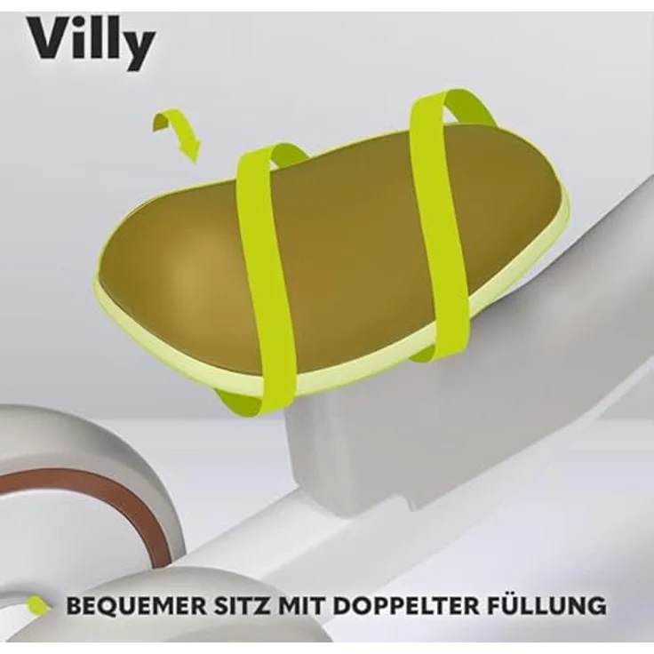 Lionelo VILLY Kinder Laufrad für 12-36 Monate, ergonomischer Sitz, 4 Räder, vordere Dämpfung, bis 30 kg, in 3 Farben verfügbar – Bild 5