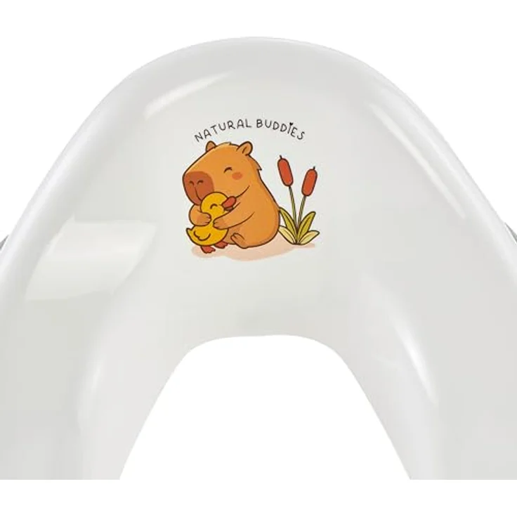 keeeper ewa Kinder-Toilettensitz, anatomisch geformt mit Anti-Rutsch-System und Spritzschutz, Weiß, Cute Capybara – Bild 4