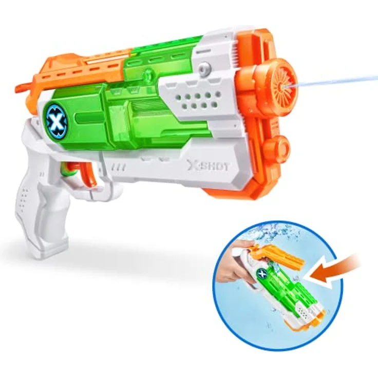 Zuru XSHOT Fast Fill Micro Water Blaster Wasserpistole - Spiel im Freien, schnelles Befüllen, zieht bis zu 8 m, blau – Bild 5