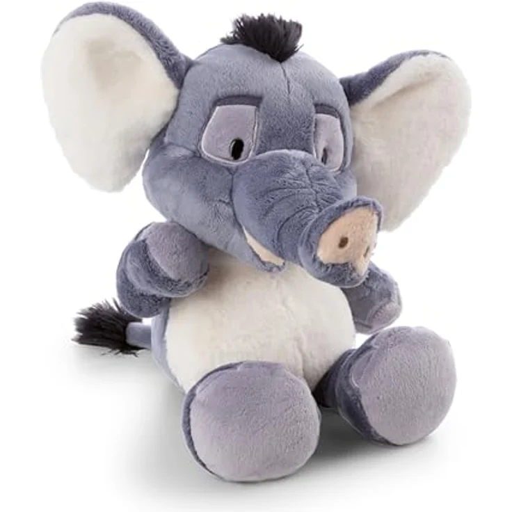 NICI Plüsch Wild Friends Elefant El-Flora, schlenkernd grau, 35cm, mit hochwertigem Plüschfell und detailverliebtem Design – Bild 1