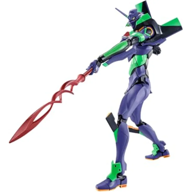 Bandai Tamashii Nations Evangelion: 3.0+1.0 Thrice Upon a Time Robot Spirits Actionfigur, Test Type-01 in Renewal Color Edition mit Cassius-Speer, ca. 17 cm
