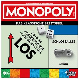 Monopoly Basisspiel mit Aufbewahrungsfach und größeren Spielfiguren