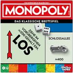 Monopoly Basisspiel mit Aufbewahrungsfach und größeren Spielfiguren - Deutsche Fassung, Brettspiel mit 8 Metallfiguren, inkl. Hund, Katze und Rennwagen