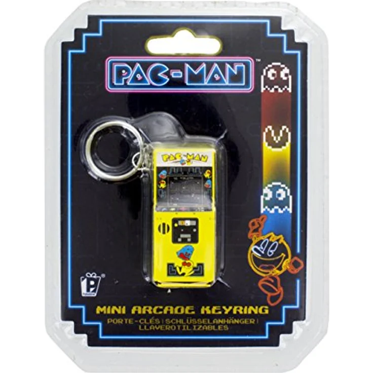 Paladone Namco Pac-Man Mini-Arcade-Schlüsselanhänger, hochwertiges Produkt – Bild 2