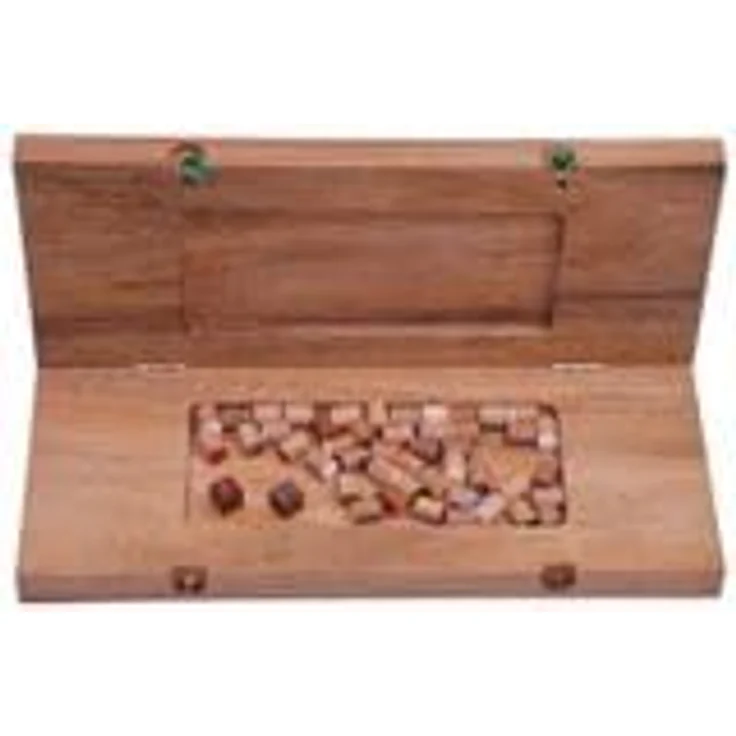 LOGOPLAY Blockade, Strategiespiel für 2 bis 6 Spieler, klappbares Spielfeld 26 x 33 cm, Stoffbeutel inklusive, aus Holz – Bild 4