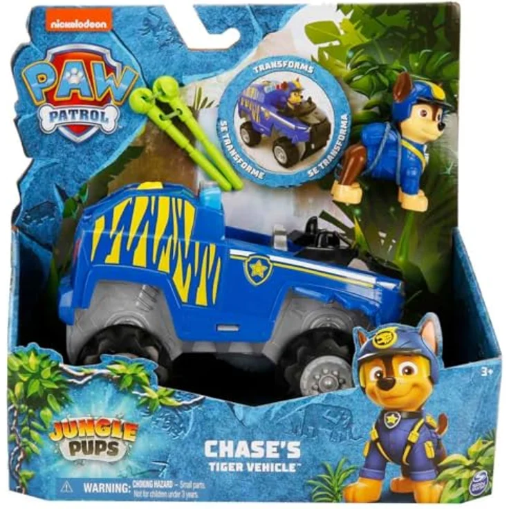 Spin Master Paw Patrol Jungle Pups, Tiger Vehicle von Chase, Spielzeugtruck mit Actionfigur und Abschussvorrichtung, für Kinder – Bild 4