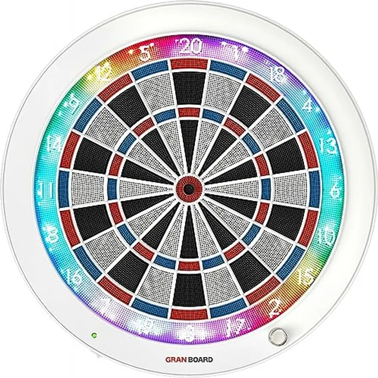 GranBoard 3S, Elektronische Dartscheibe 60 cm mit Smartboard-Funktion, weiß/blau/rot, 4-teilig
