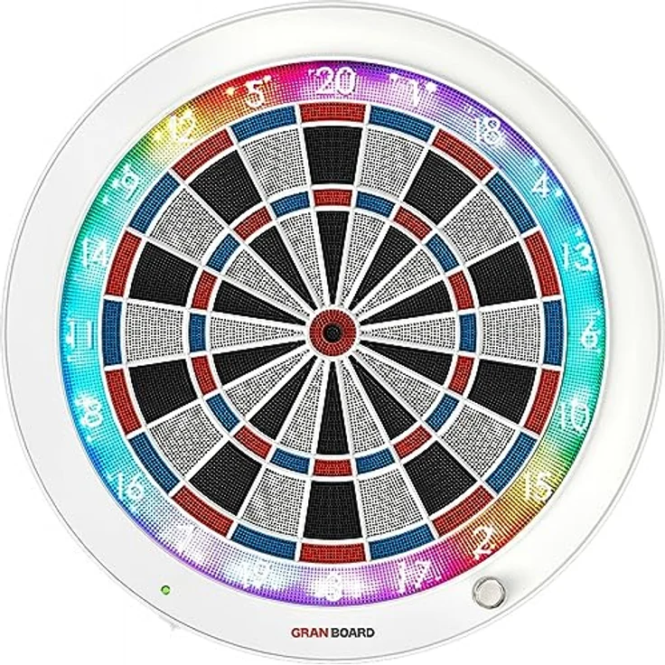 GranBoard 3S, Elektronische Dartscheibe 60 cm mit Smartboard-Funktion, weiß/blau/rot, 4-teilig – Bild 1